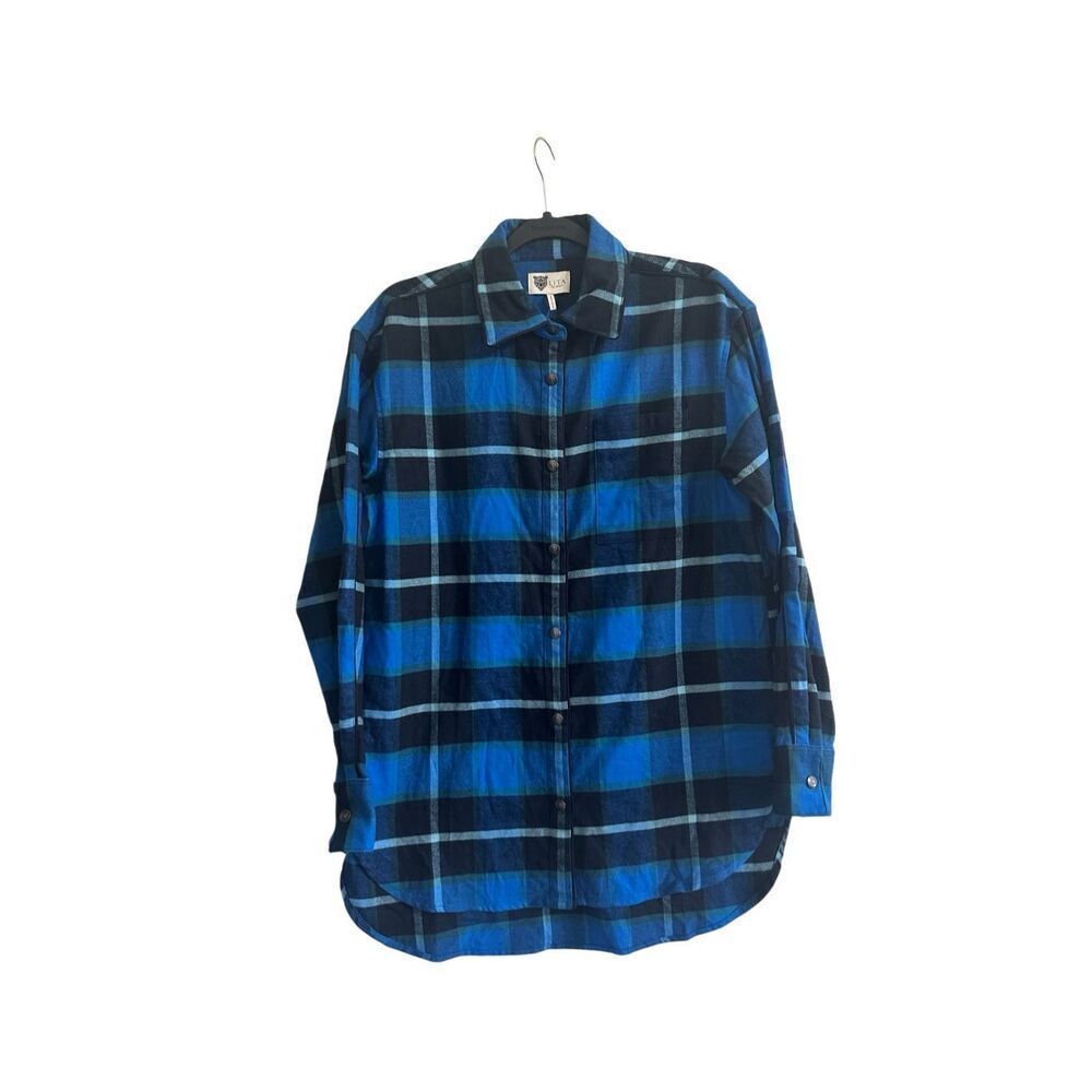 NWT Lita by Ciara Plaid flannel button up Shirt Size S
